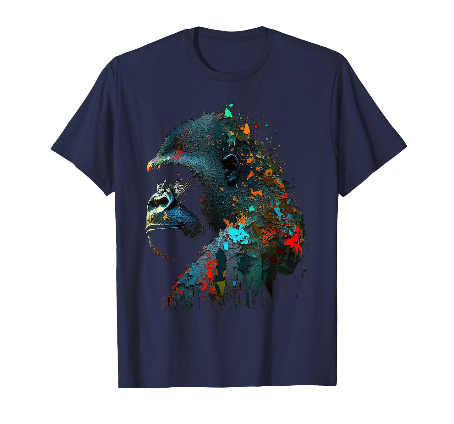 Gorilla Colourful Monkey Art Animal T-Shirt