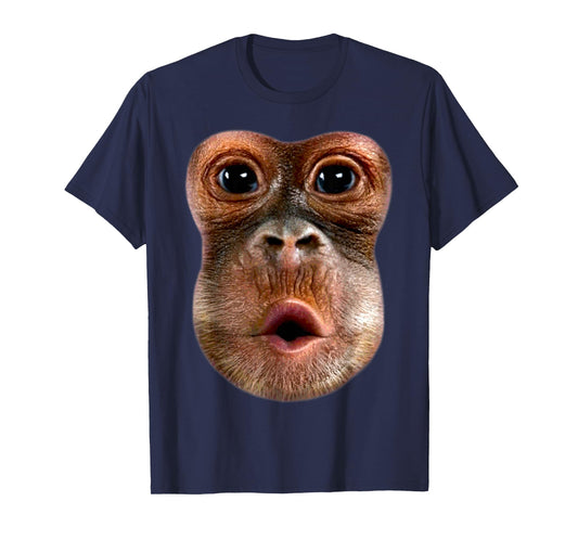 Monkey Stomach Blow Face Funny Meme Halloween Costume T-Shirt