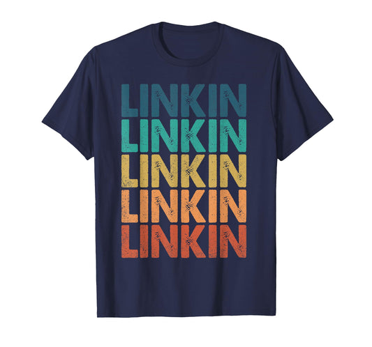 Vintage Linkin Personalized Name I Love Linkin Retro Meme T-Shirt