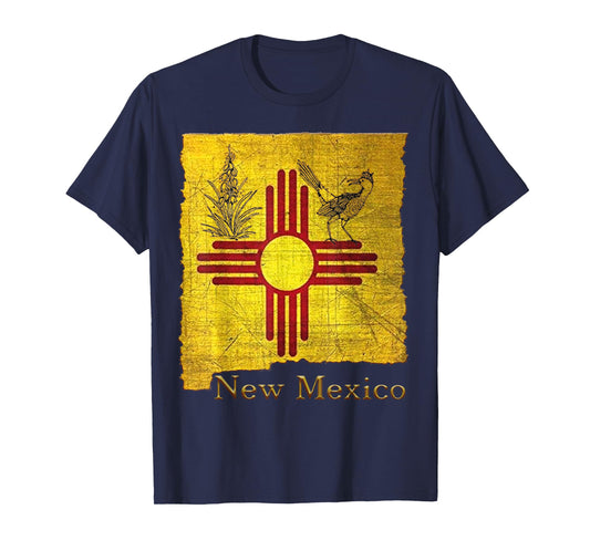 New Mexico Land of Enchantment roadrunner yucca Santa Fe NM T-Shirt