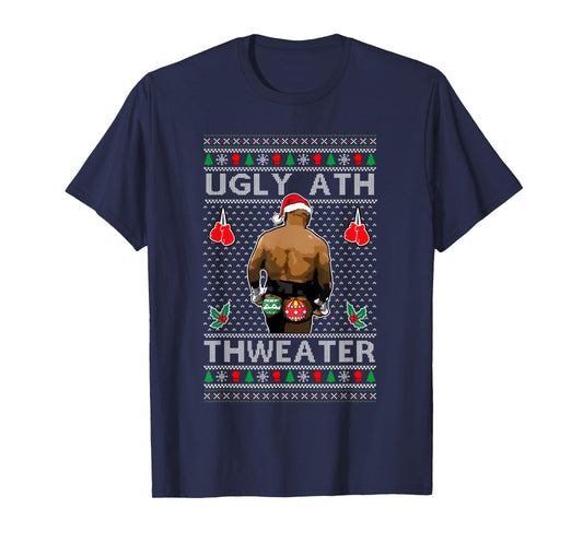Funny Santa Boxing Ugly Ath Sweater Merry Christmas T-Shirt