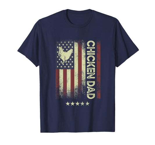 USA American Flag - Chicken Dad T-Shirt