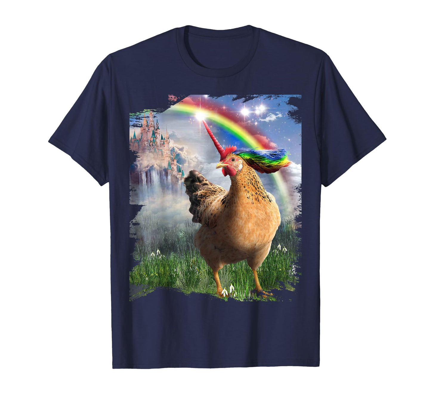 Awesome Unicorn Chicken Rainbow Chickicorn Funny T-Shirt