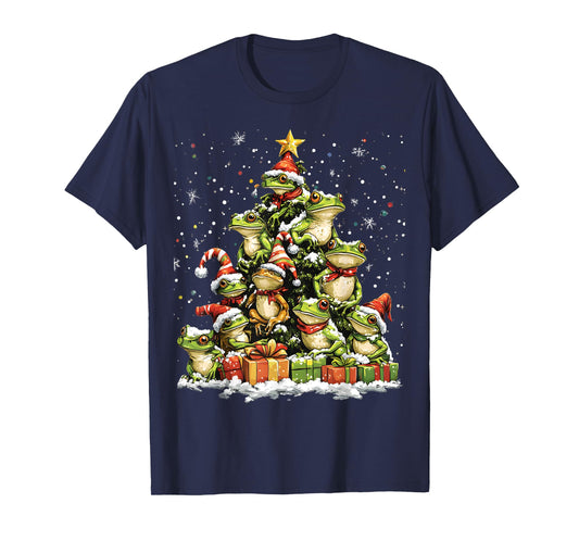 Frog Christmas Tree Ornament Decor Xmas T-Shirt