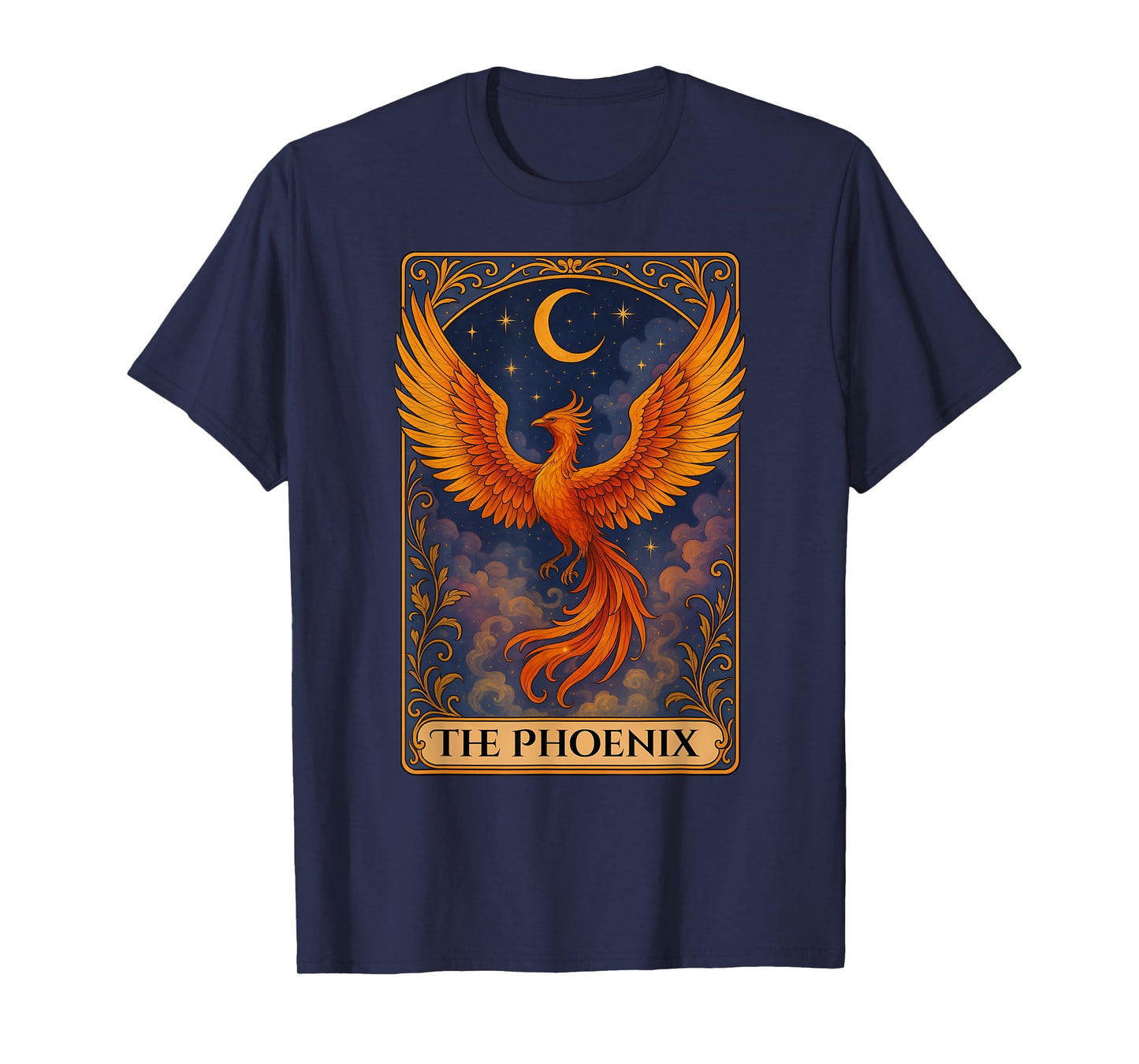 The Phoenix Reader Vintage Tarot Card T-Shirt