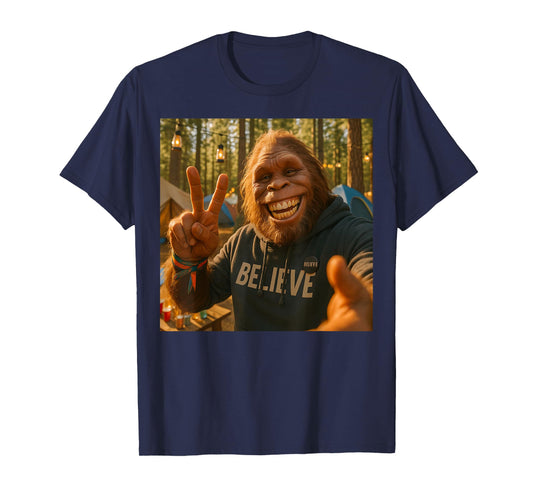 Funny Bigfoot Selfie T-Shirt
