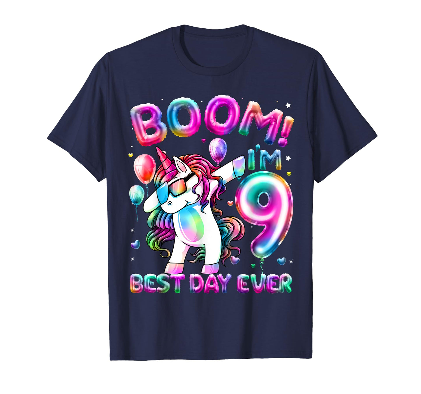 9 Years Old Dabbing Unicorn Gifts 9th Birthday Girl Party T-Shirt