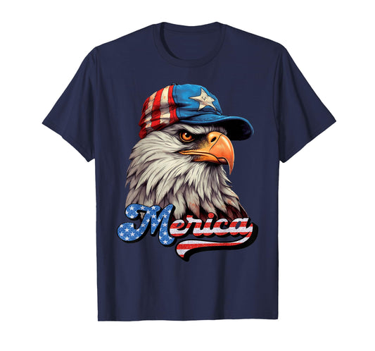 Merica Patriotic USA Eagle Of Freedom 4th of July Men Women T-Shirt