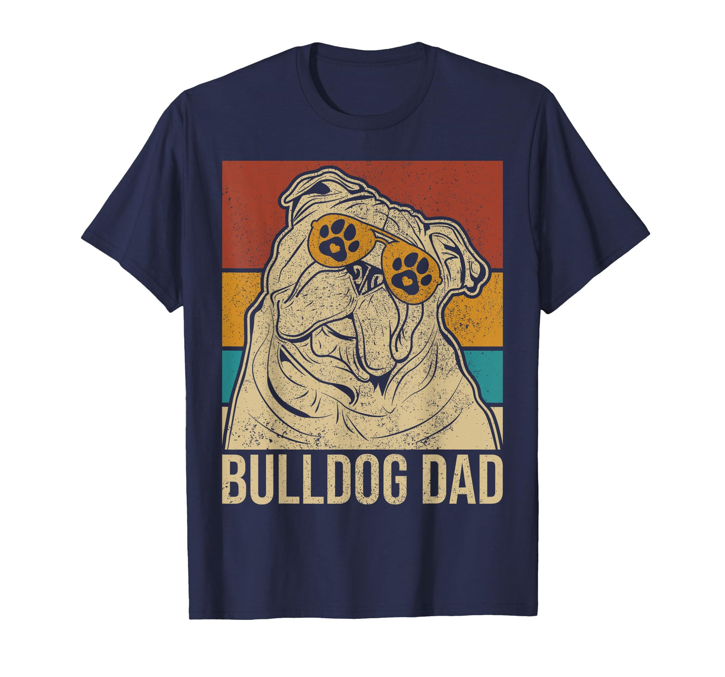 Mens Dog Papa Pet Owner Animal Lover Outfit English Bulldog Dad T-Shirt