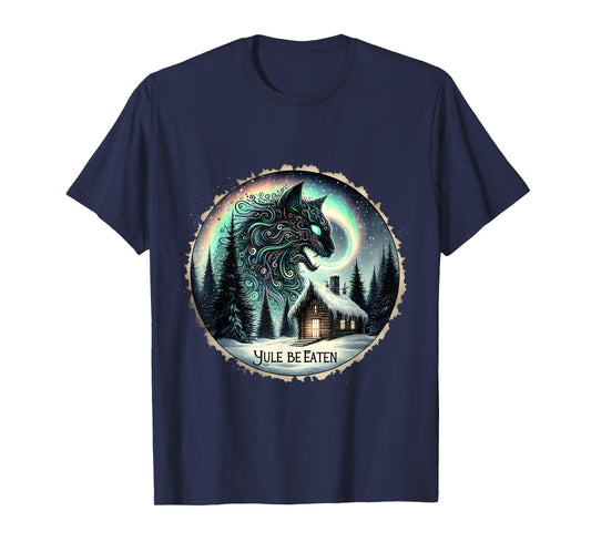 Yule Christmas Cat Yule Be Eaten Jolakotturinn Icelandic Men Women Kids T-Shirt