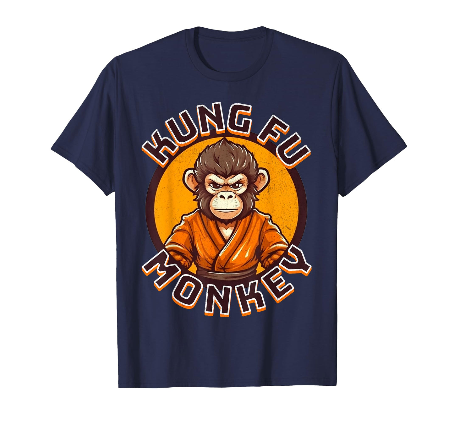 Kung Fu Monkey - Monkey in a Karate GI - Funny Martial Arts T-Shirt