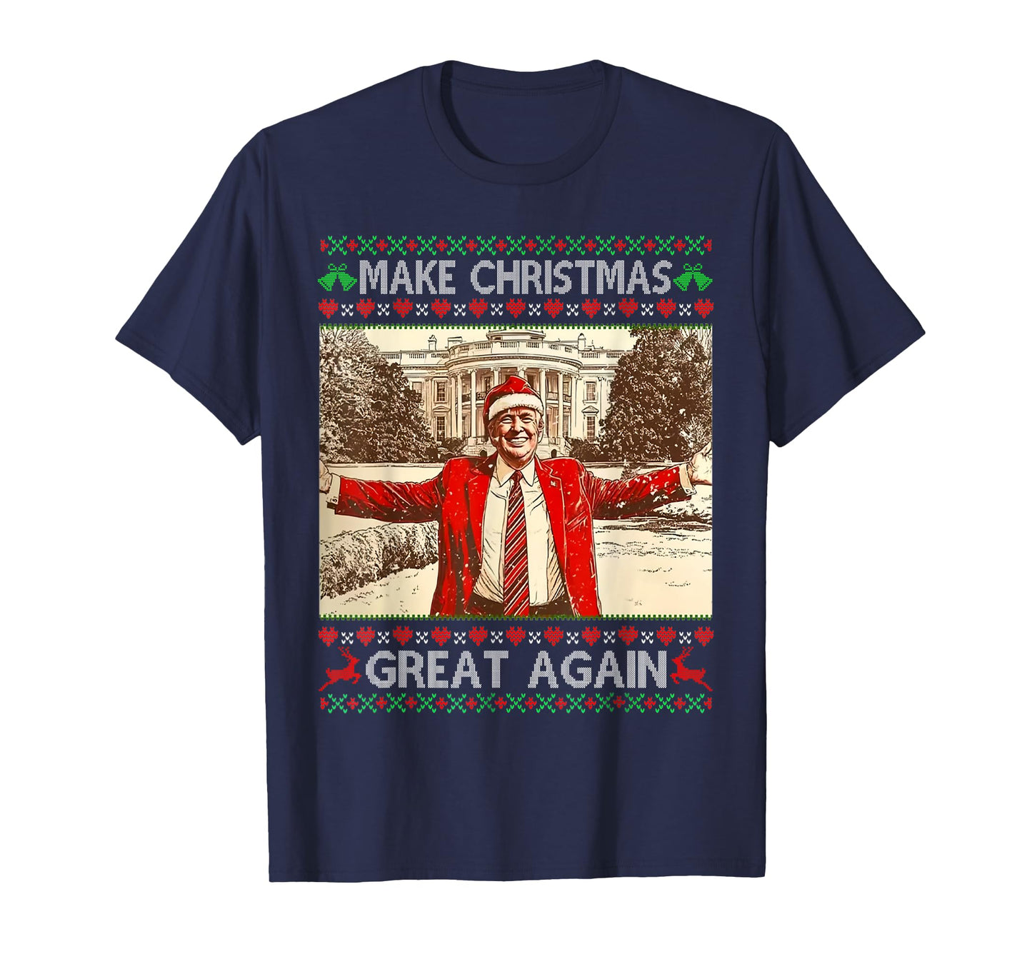 Funny Trump Make Christmas Great Again Xmas Family Pajamas T-Shirt