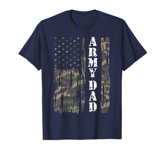Vintage US Flag Army Dad Veteran Father Father's Day Gift T-Shirt