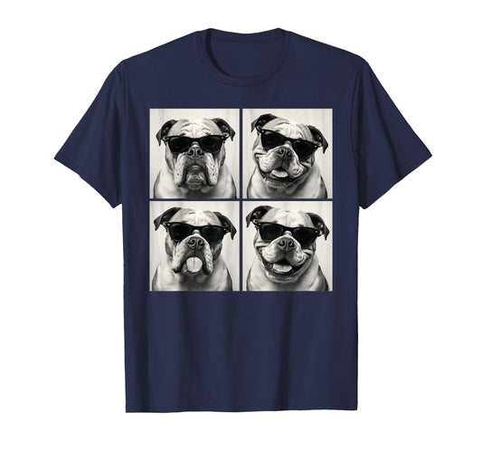 Funny English Bulldog Dog Lover Cute Bulldog Photo Booth T-Shirt