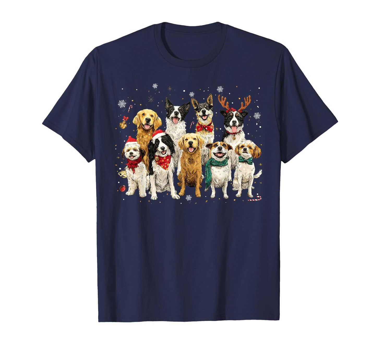 Merry Christmas Merry Woofmas Dog Lovers Men Women Kid T-Shirt