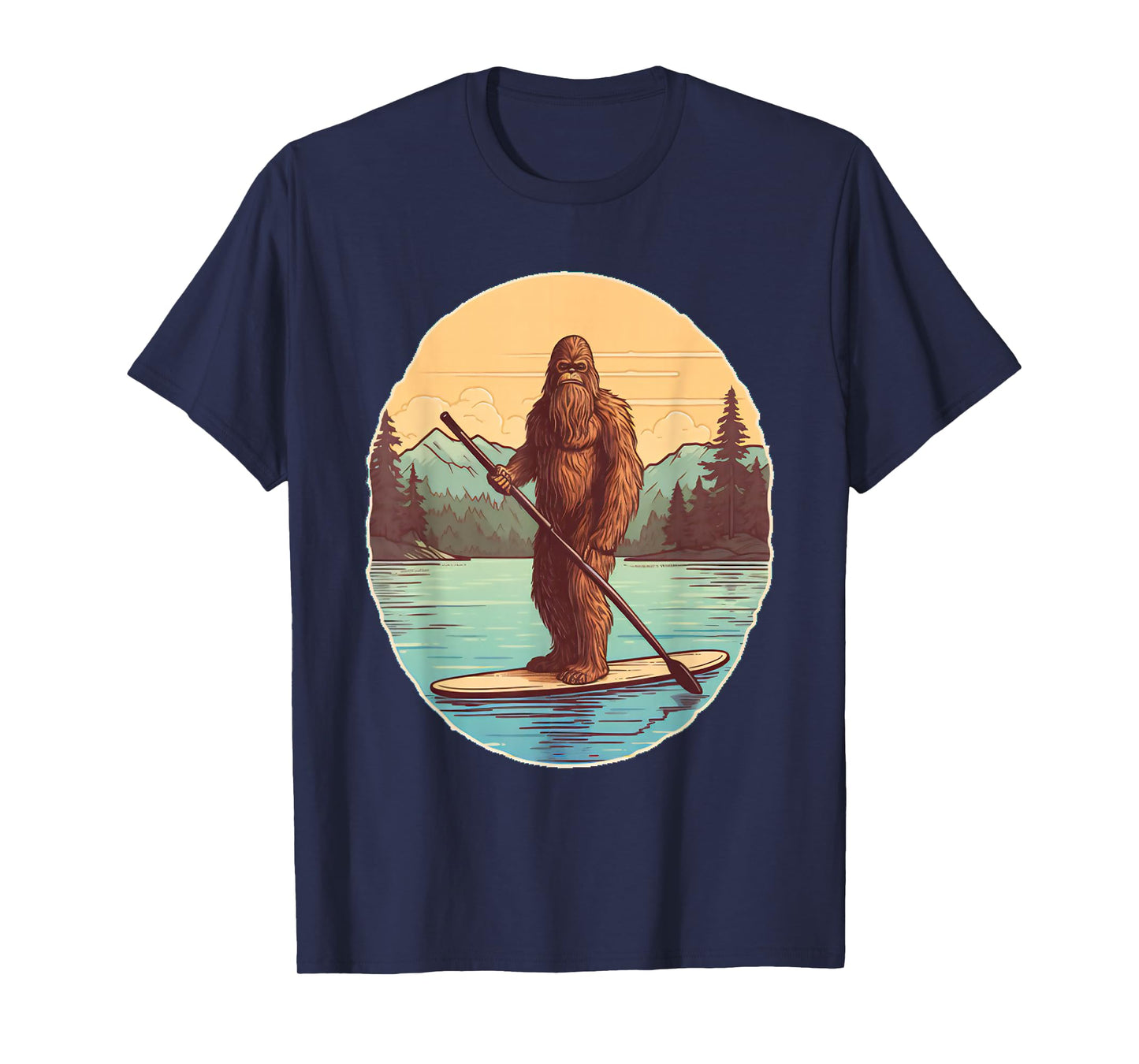 Funny Paddleboarding Bigfoot Paddleboard SUP Paddle Board T-Shirt