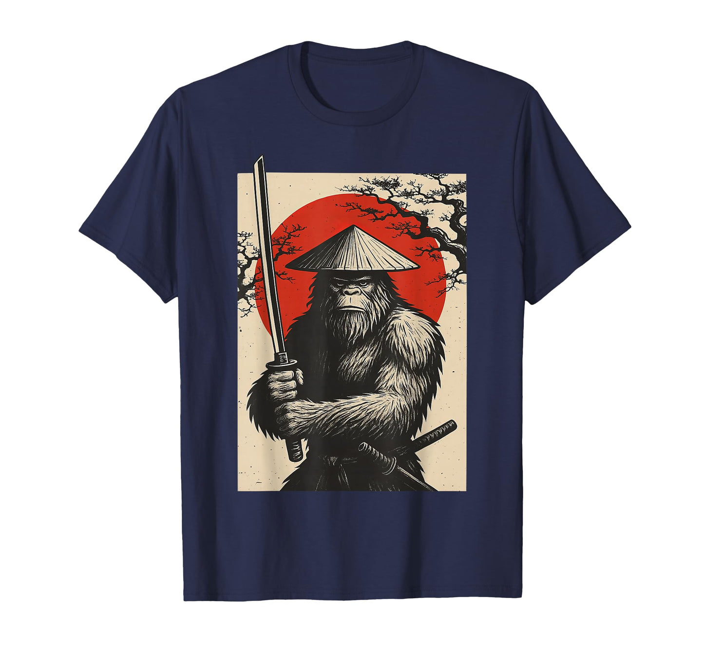 Bigfoot Samurai Japanese Sword Sasquatch T-Shirt