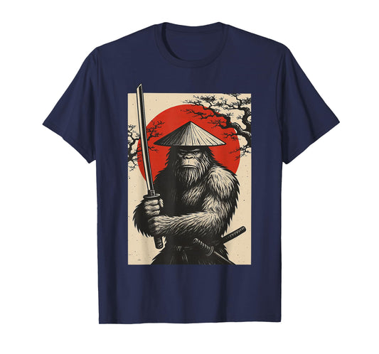 Bigfoot Samurai Japanese Sword Sasquatch T-Shirt