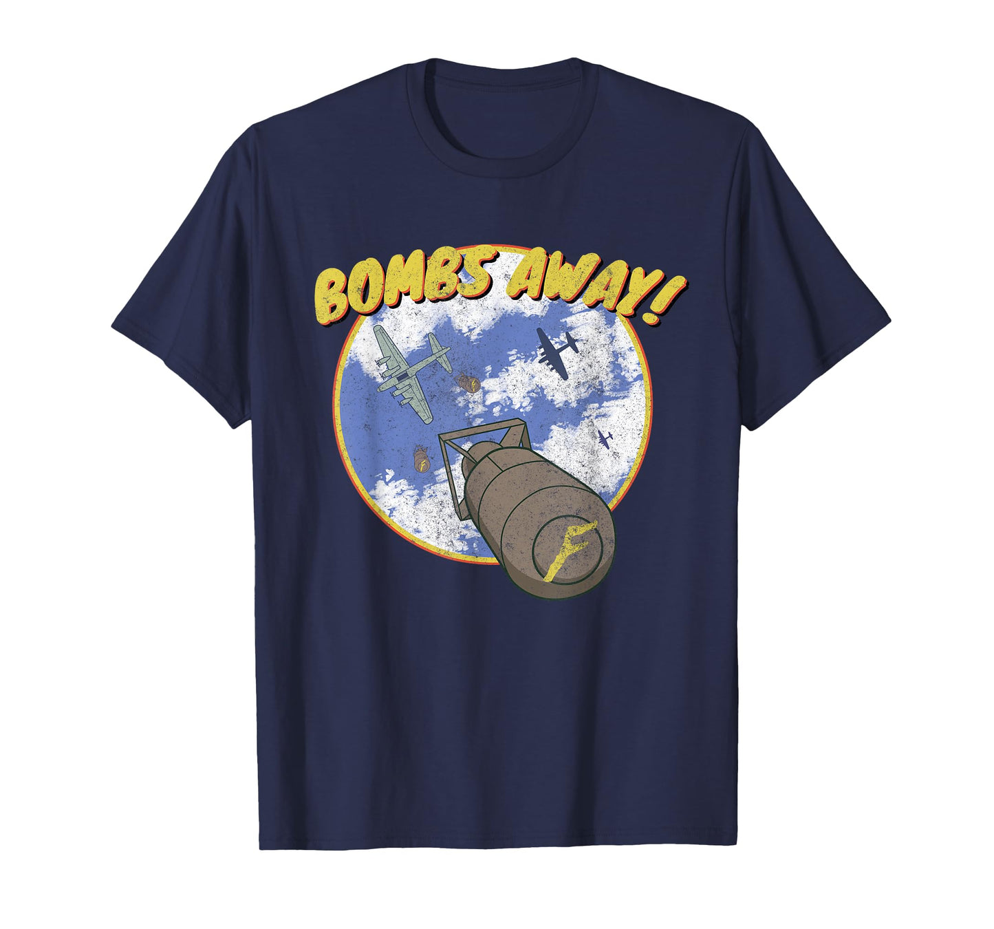 B-17 Classic Vintage Aviation Bomber Distressed F-Bomb T-Shirt