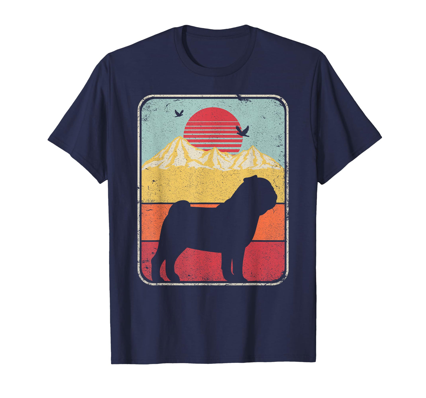 Pug Shirt. Retro Style T-Shirt