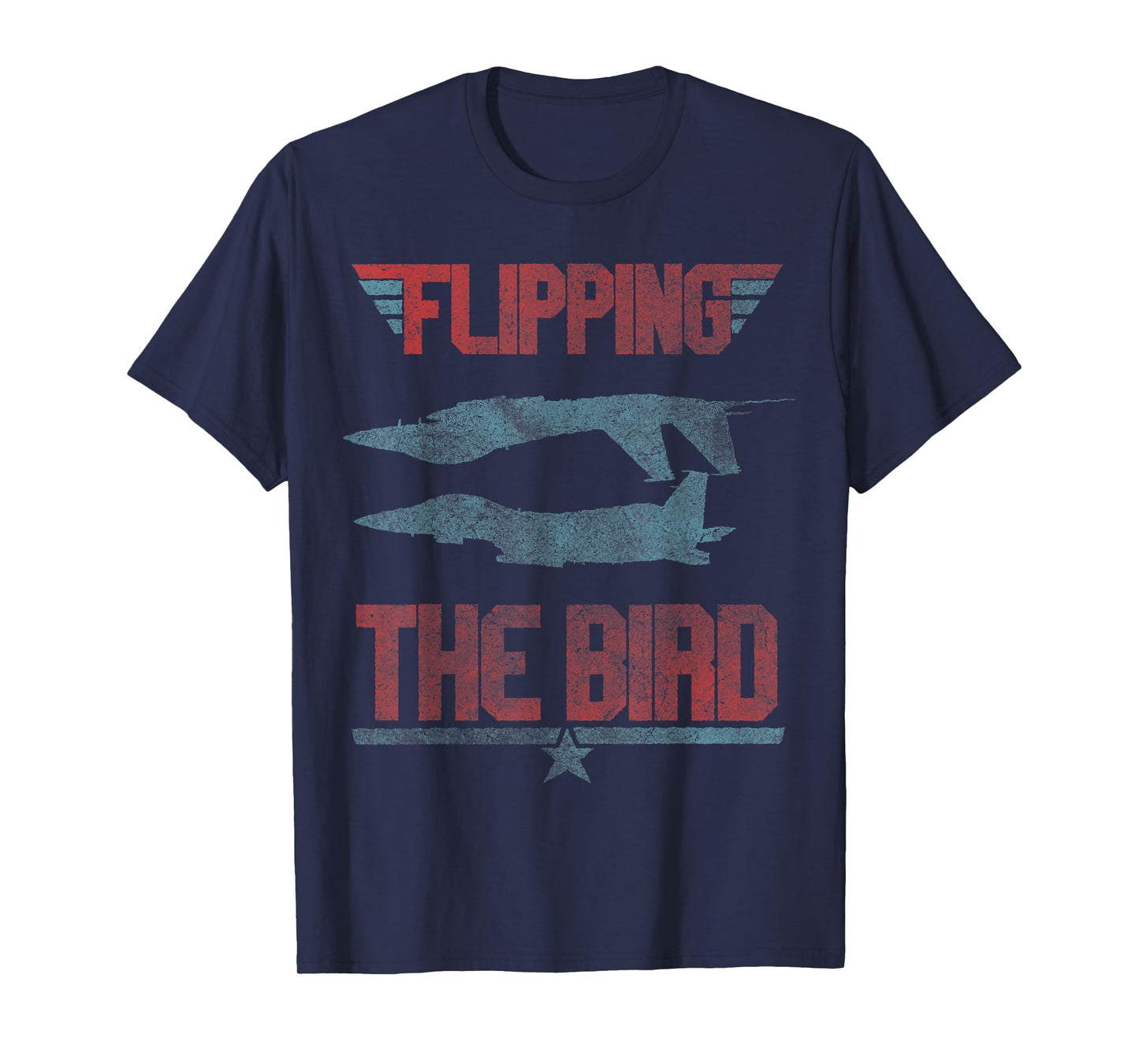 Flipping The Bird Inverted Fighter Jet Aviation Funny T-Shirt