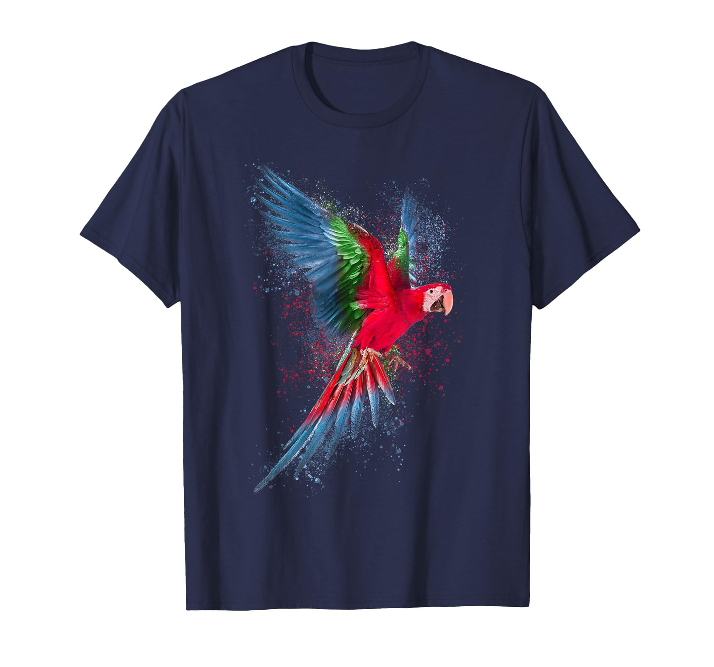 Parrot Colourful Art Animal Bird Motif T-Shirt