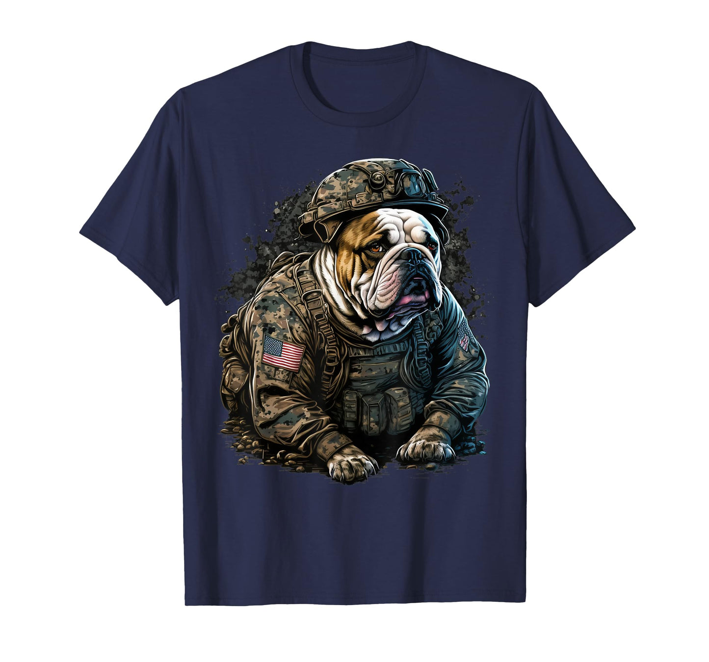 Soldier Bulldog Army Military Bulldog T-Shirt