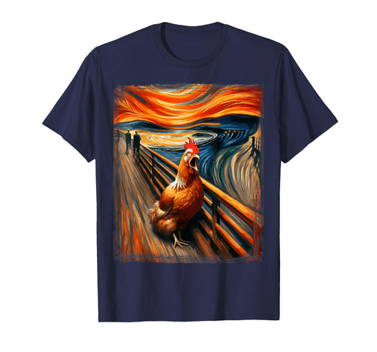 Artsy Scream Shirt for Chicken Lovers | Artistic Chicken T-Shirt