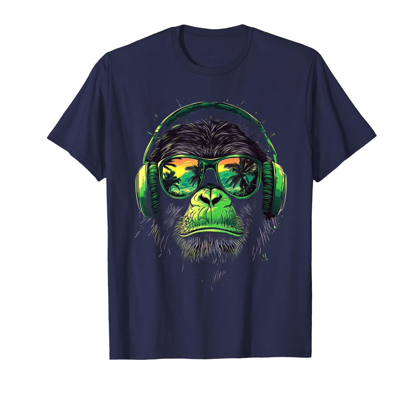 Funny Monkey with sunglasses cool Graffiti Urban art street T-Shirt