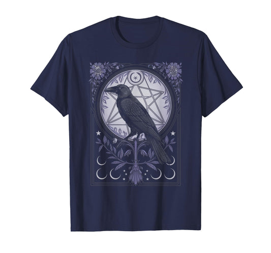 Raven Black gothic Occult Viking Witchcraft T-Shirt