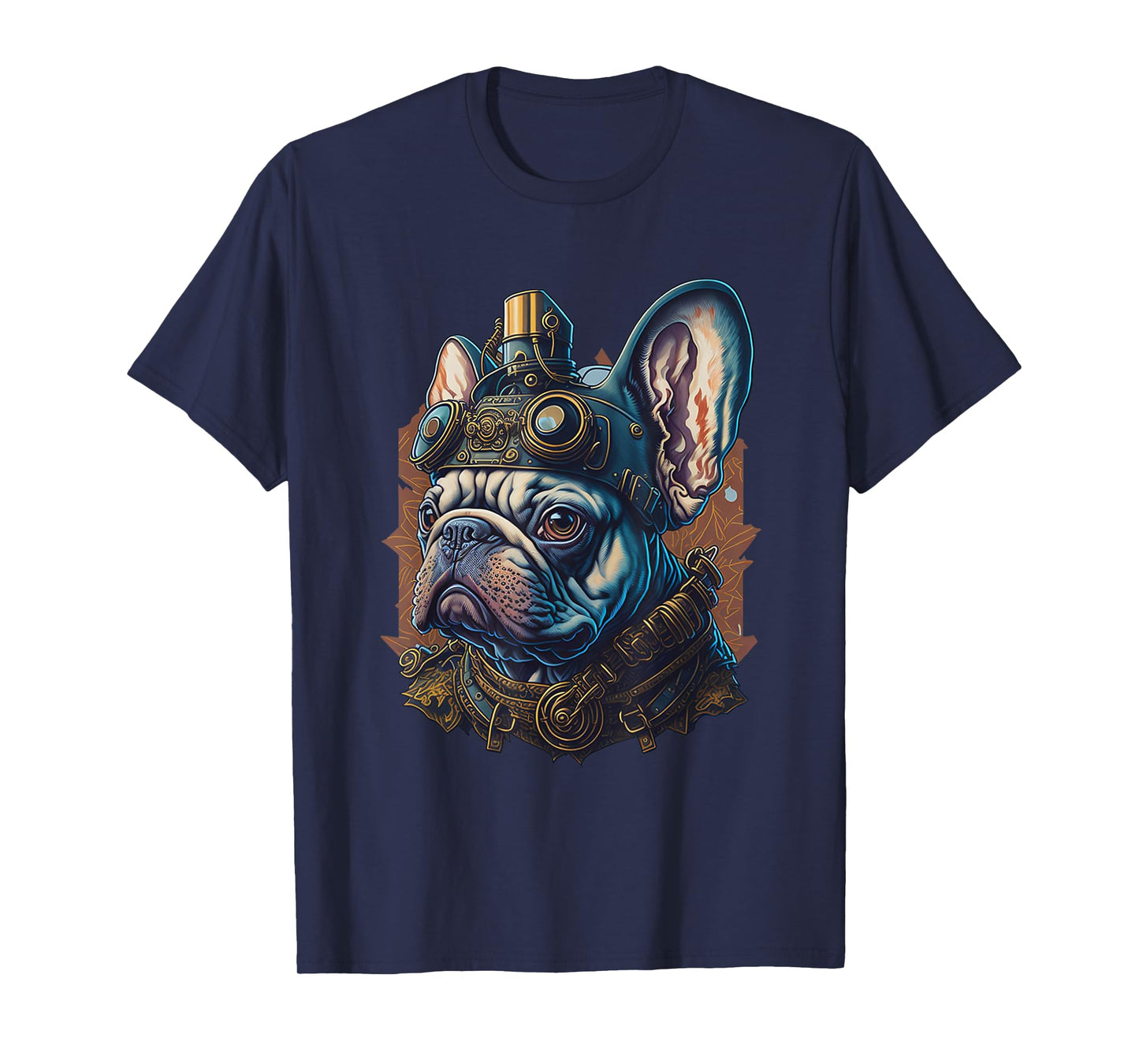French Bulldog Dogs Steampunk Vintage Machines T-Shirt
