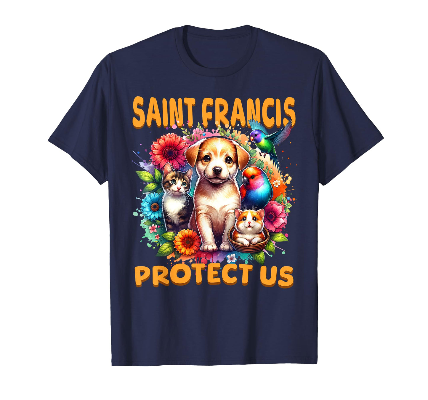 St Francis of Assisi Patron Saint of Animals Cute Catholic T-Shirt