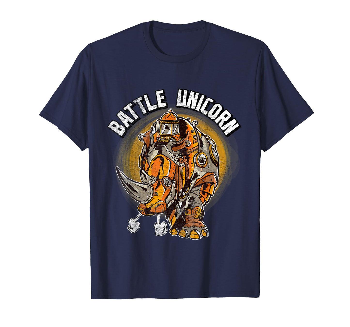 Battle Unicorn Shirt Funny Rhino Lover Steampunk Rhinoceros T-Shirt