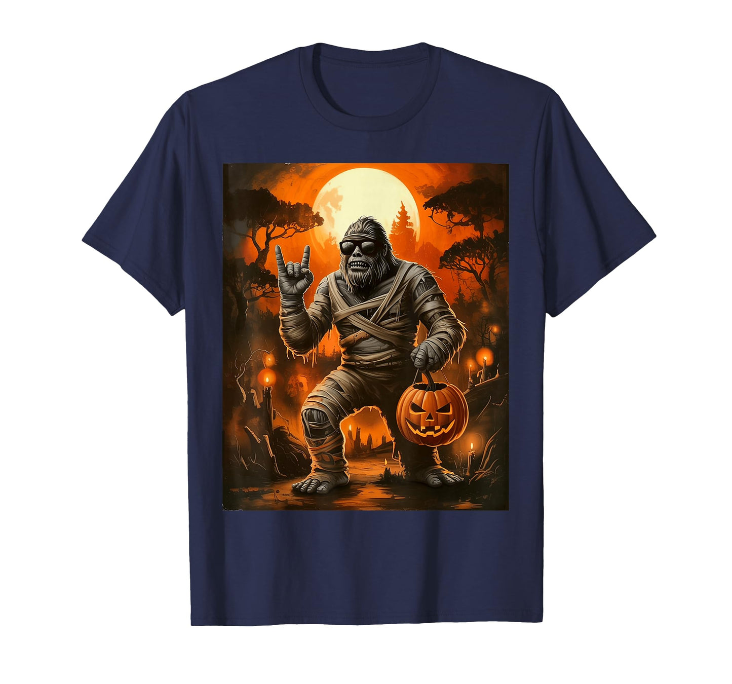 Mummy Bigfoot Halloween T-Shirt
