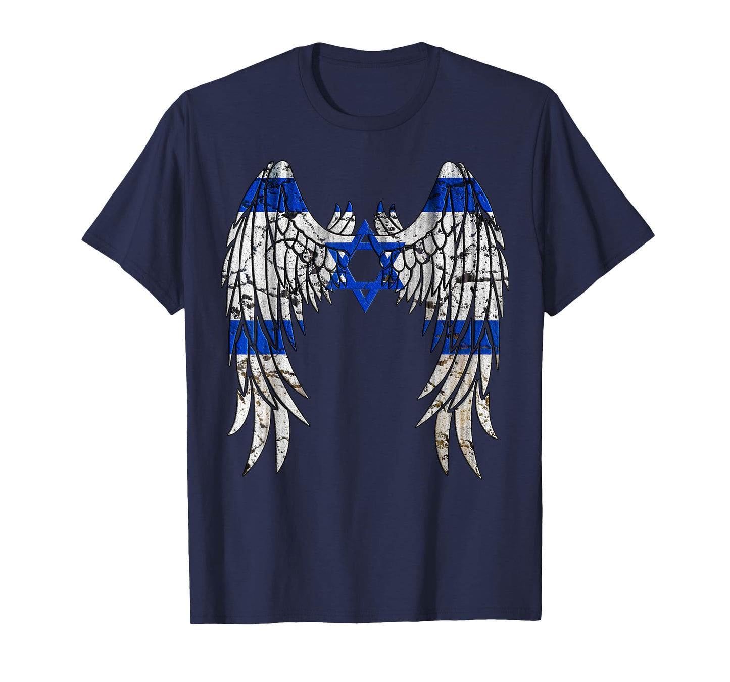 Jerusalem Israeli Angel Wings Hebrew Star David Israel Flag T-Shirt