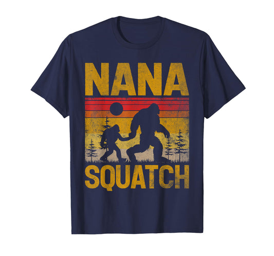 Nana Squatch Vintage Sasquatch Bigfoot Father's Day T-Shirt