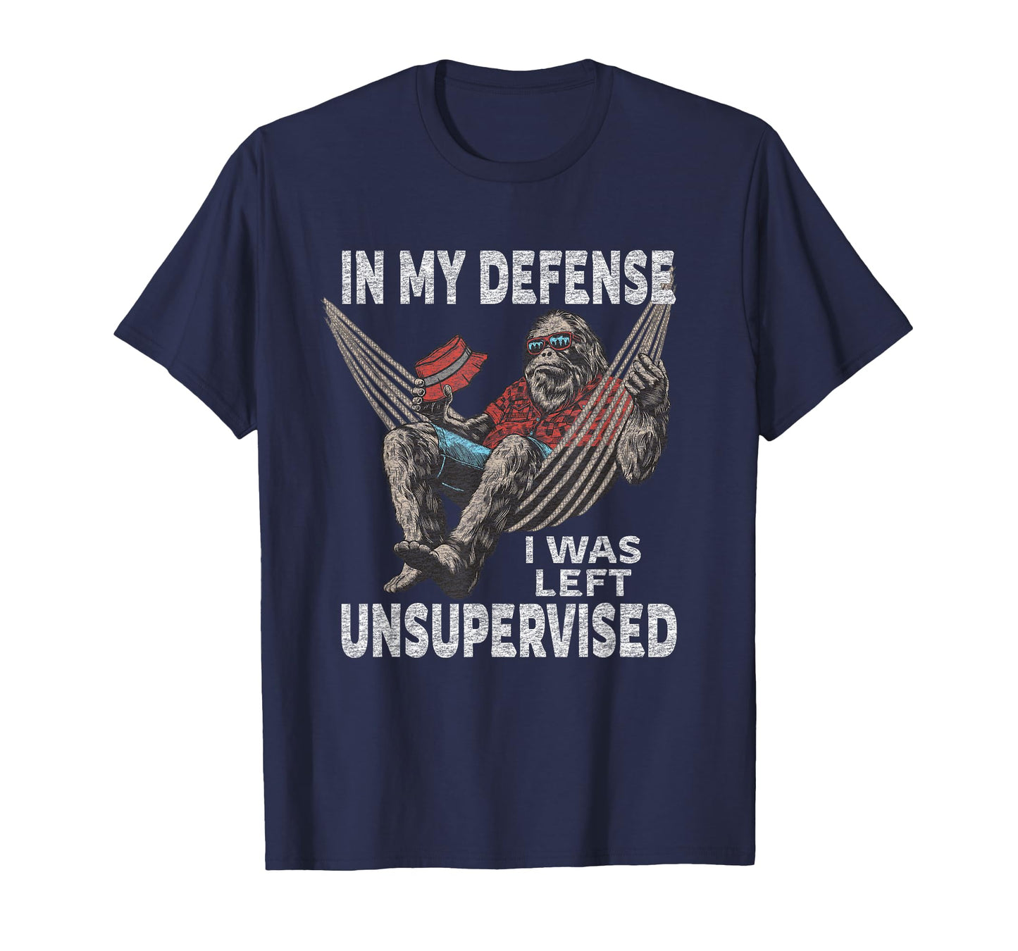 In My Defense I Was Left Unsupervised Graphic Funny Saying T-Shirt
