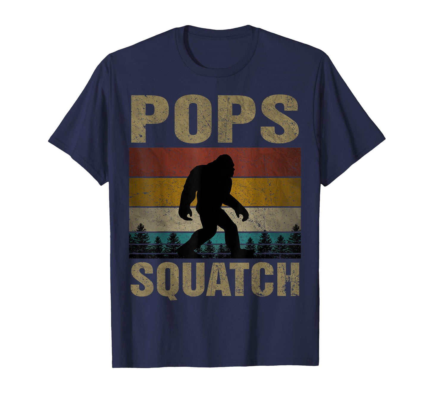 Pops Squatch Bigfoot Pops Sasquatch Yeti Family Matching T-Shirt