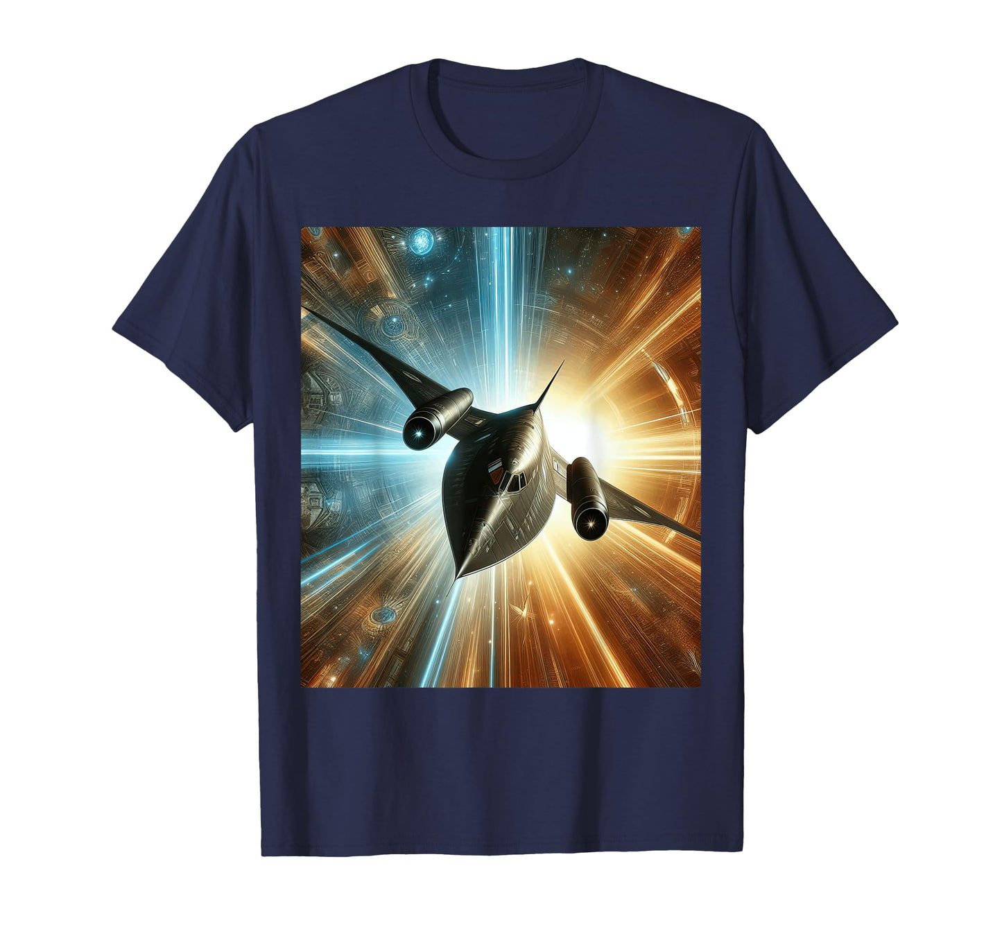 SR-71 Blackbird Blueprint Air Force Military Jet T-Shirt