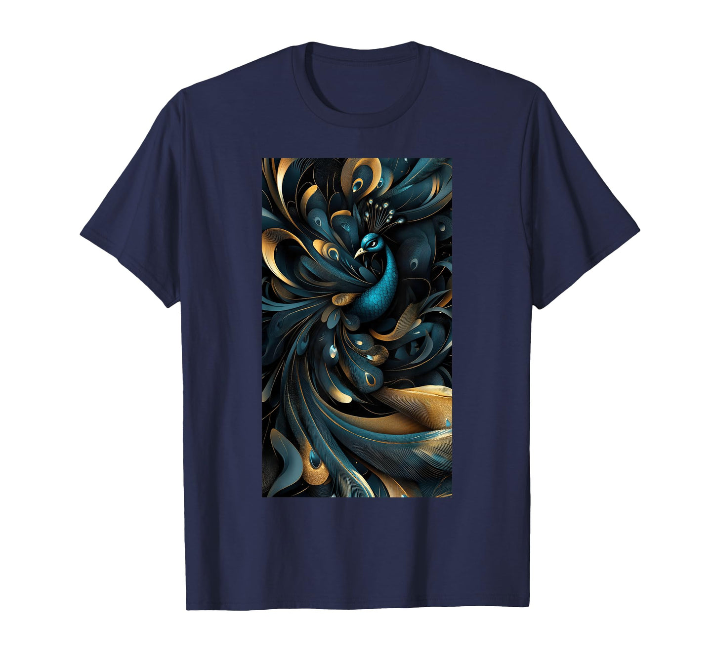 Peacock Feather Peacock art Colors Bird Abstract T-Shirt