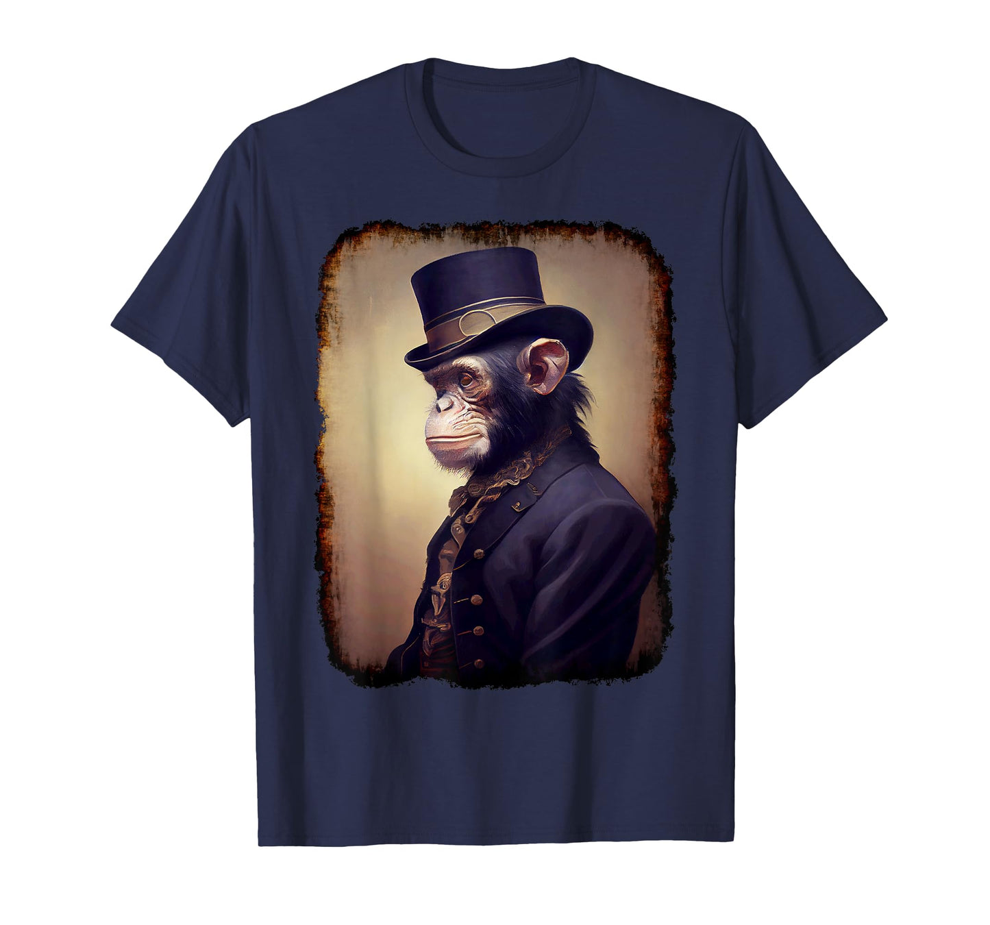 Victorian Style Portrait Of A Chimpanzee, Steampunk, Monkey T-Shirt