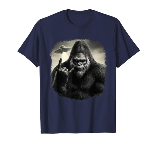 Funny Bigfoot Rock & Roll Selfie Mythical Sasquatch Believer T-Shirt