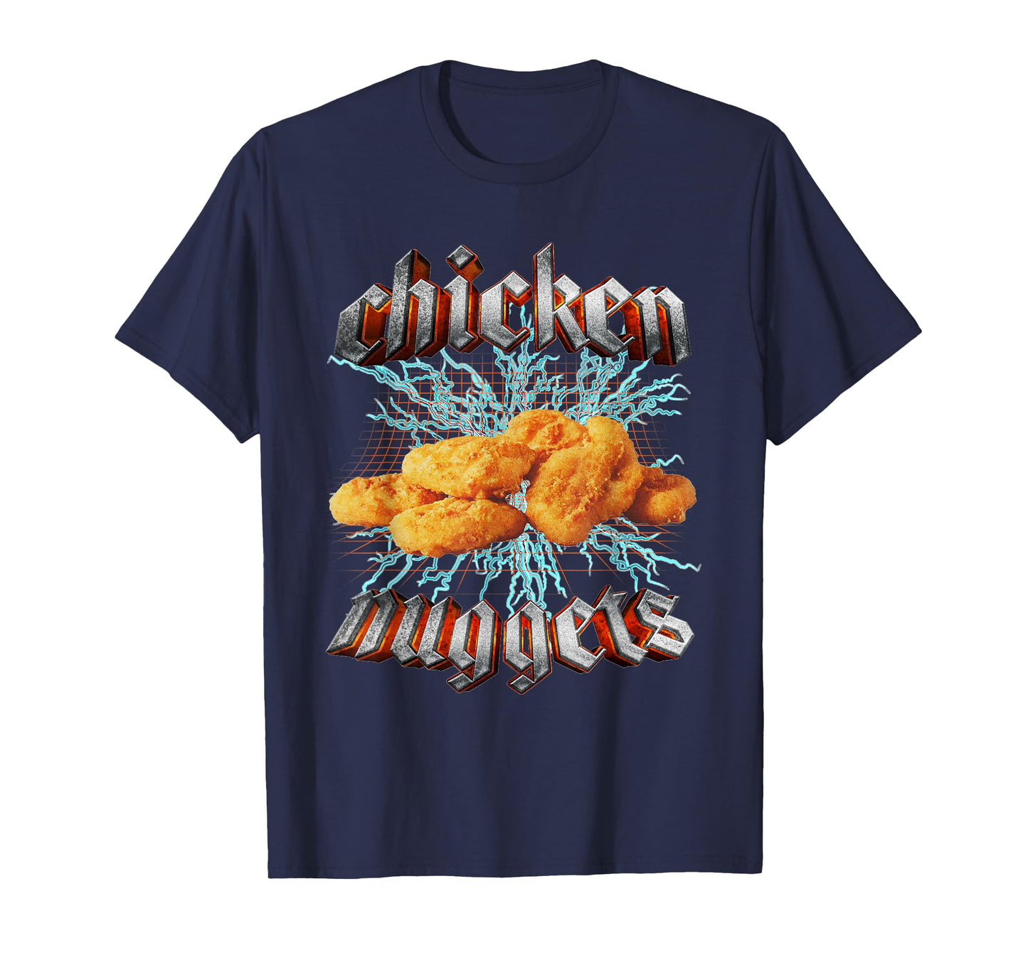 Chicken Nuggets Heavy Metal World Tour Hardcore Music T-Shirt