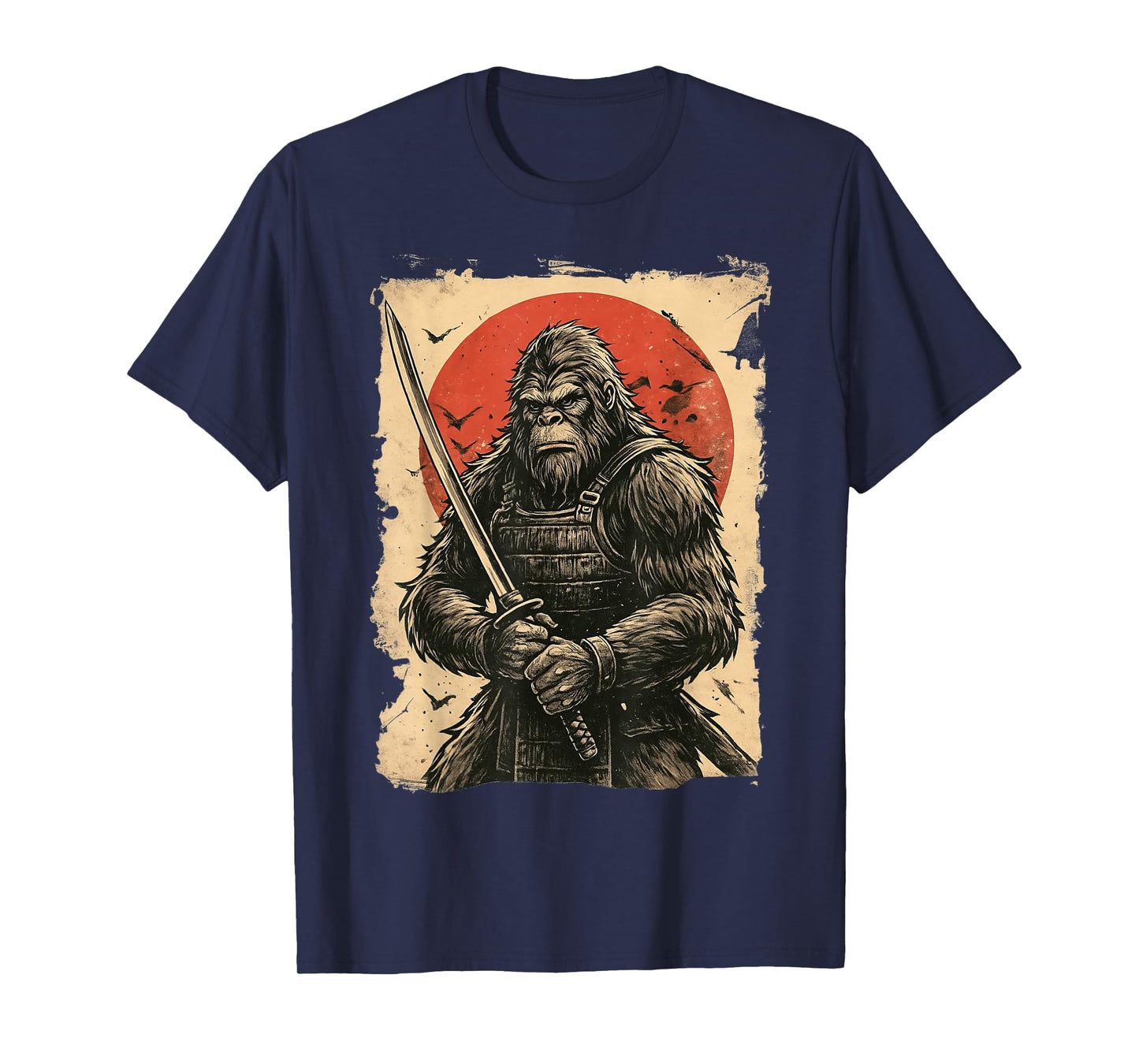 Bigfoot Samurai Japanese Sword Sasquatch T-Shirt