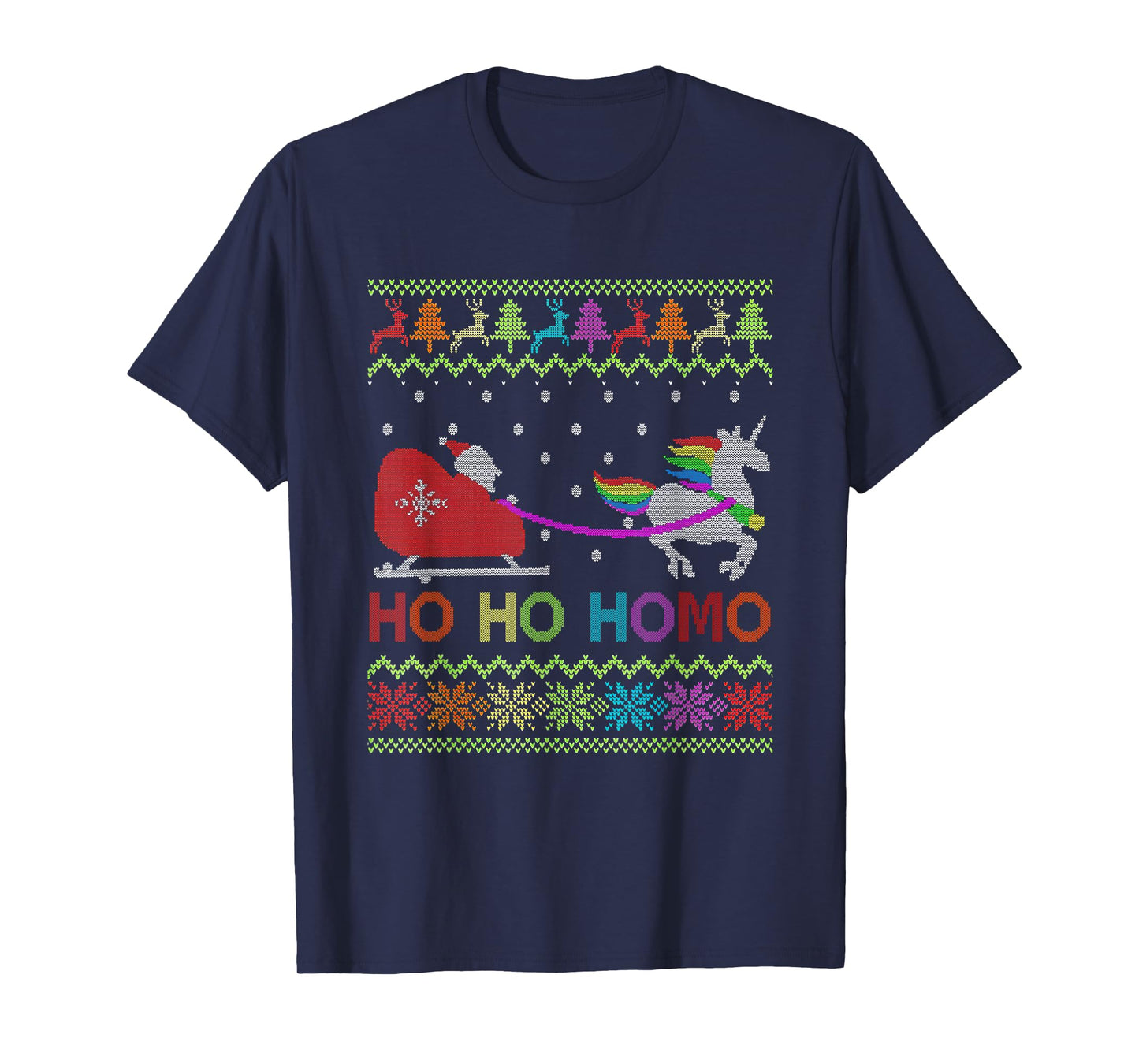 HoHo Homo Gay Christmas Sweater LGBT Pride LGBTQ Proud Ally T-Shirt