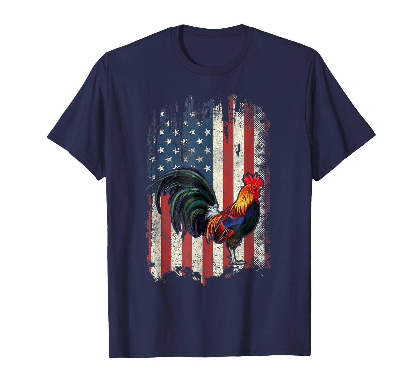 American Flag Cock Fighting rooster Chicken T-Shirt for Women Men