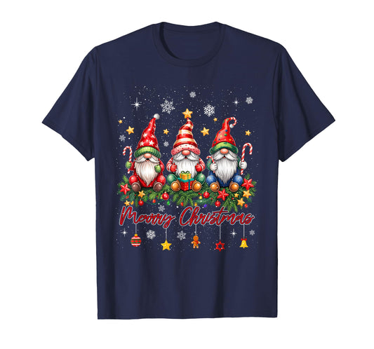 Merry Christmas Gnomes Family Candy Cane Holiday Xmas Pajama T-Shirt
