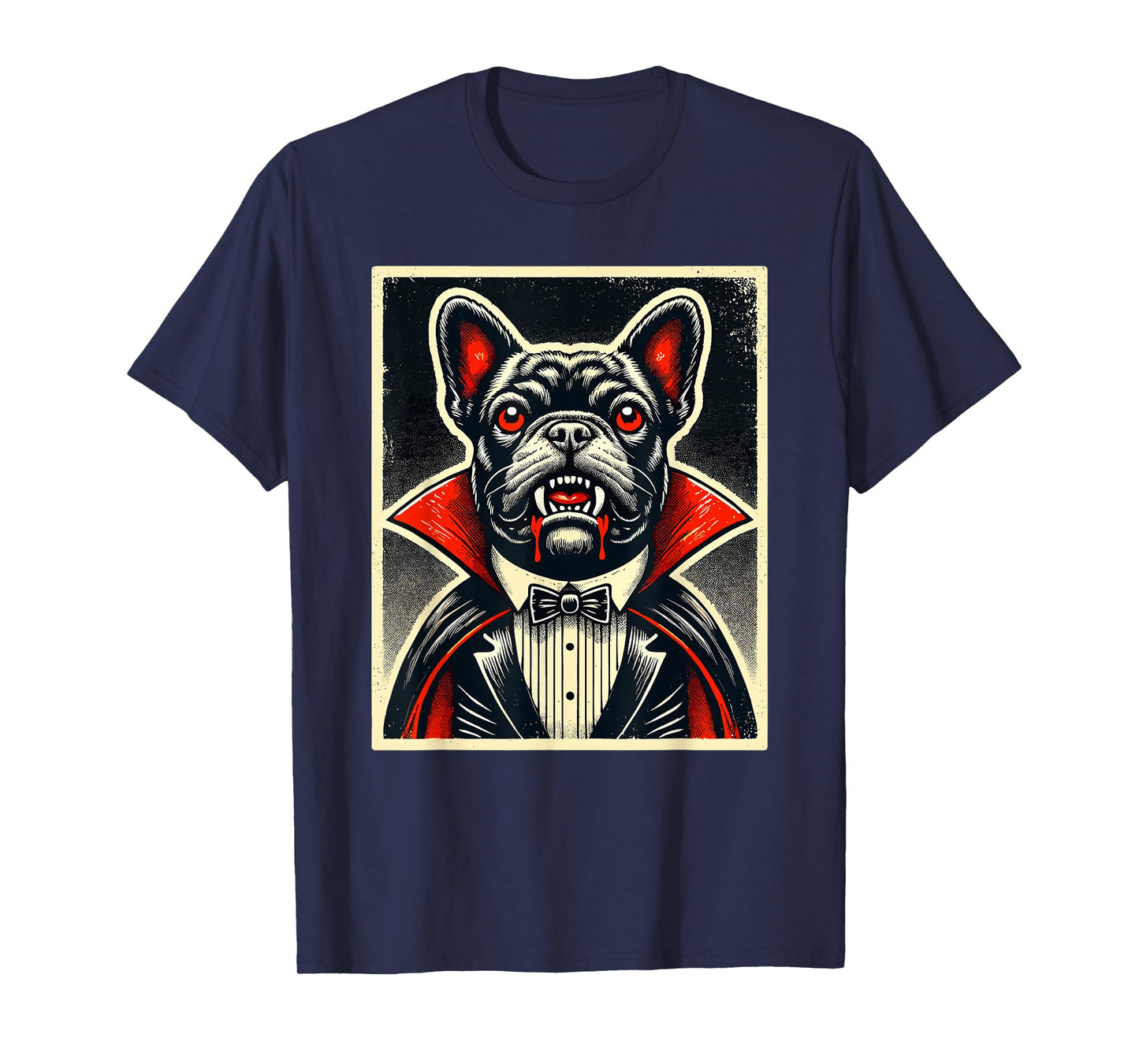 Halloween Vampire French Bulldog Frenchie T-Shirt for Men Women