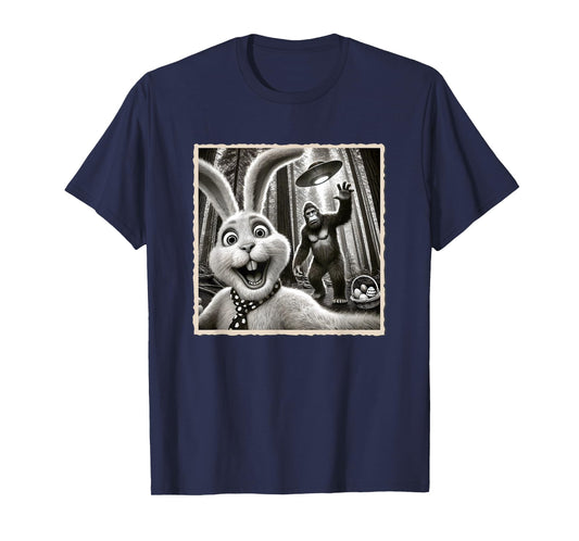 Easter Bunny Selfie With Bigfoot | Funny Easter, Bunny T-Shirt