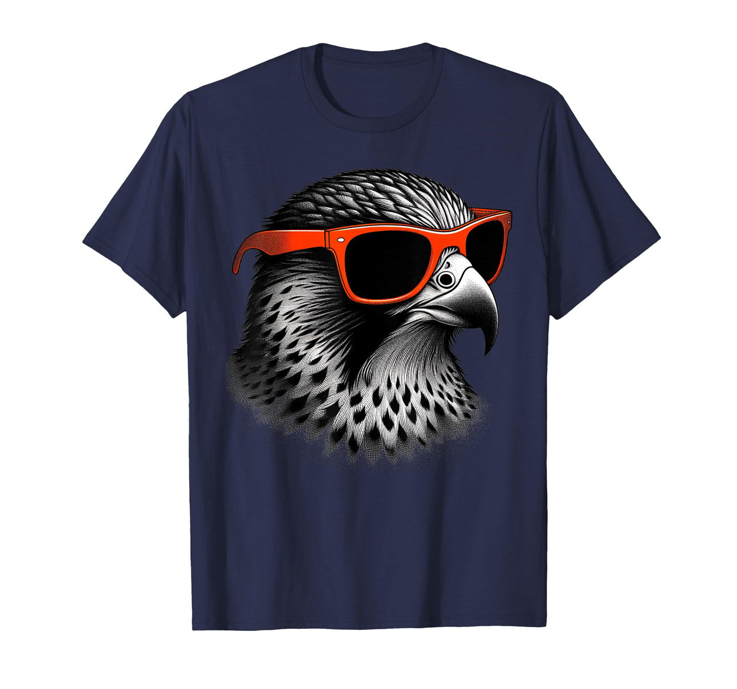 Cool Falcon Bird Wearing Sunglasses Graphic Art T-Shirt